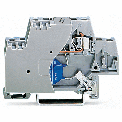 Component terminal block, double-deck, with end plate, with varistor, for DIN-rail 35 x 15 and 35 x 7.5, 2.5 mm², CAGE CLAMP®