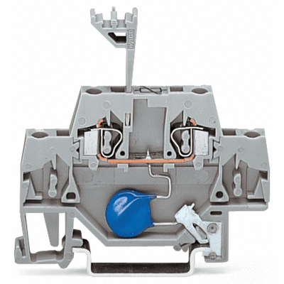 Component terminal block, double-deck, with varistor, for DIN-rail 35 x 15 and 35 x 7.5, 2.5 mm², CAGE CLAMP®