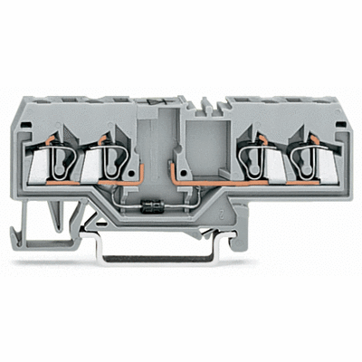 Component terminal block, 4-conductor, with diode 1N4007, anode, left side, for DIN-rail 35 x 15 and 35 x 7.5, 2.5 mm², CAGE CLAMP®