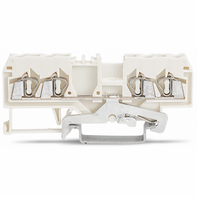 Borne de raccordement de tresse blindage pour 4 conducteurs, 2.5&nbsp;mm², marquage central, Pour rail 35 x 15 et 35 x 7.5, CAGE CLAMP®