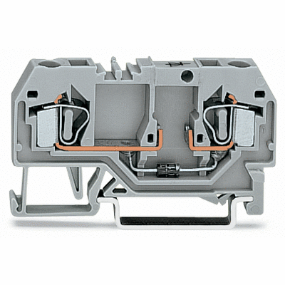 Component terminal block, 2-conductor, with diode 1N4007, anode, left side, for DIN-rail 35 x 15 and 35 x 7.5, 4 mm², CAGE CLAMP®