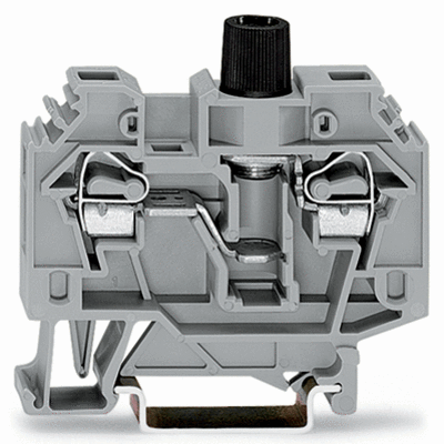 2-conductor fuse terminal block, without blown fuse indication, for DIN-rail 35 x 15 and 35 x 7.5, 6 mm², CAGE CLAMP®