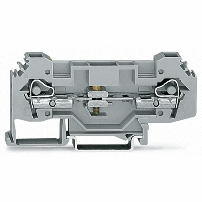 2-conductor disconnect/test terminal block, for DIN-rail 35 x 15 and 35 x 7.5, 6 mm², CAGE CLAMP®