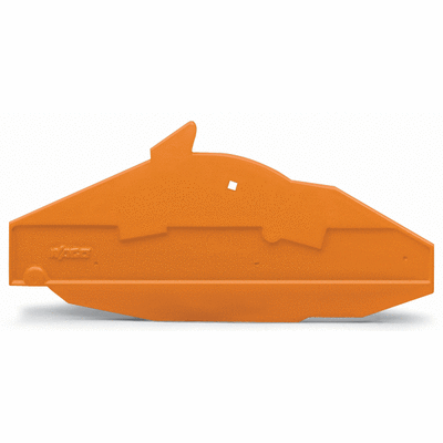 End and separator plate, for 2-conductor longitudinal switching disconnect terminal block, 1.5 mm thick