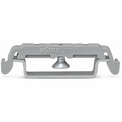 Mounting foot with screw, can be screwed on terminal blocks with fixing flange, 6.4 mm wide