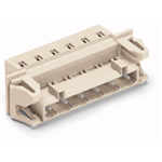 Connecteur mâle avec brides Snap-In pour applications traversantes avec épaisseurs de tôle de 0,5 à 2,5 mm Pas 7,5 mm/0,295 in 100% protégé contre l'inversion