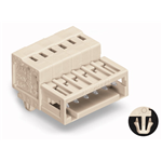 MALE CONNECTOR WITH SNAP-IN MOUNTING FOOT PIN SPACING 3.5 MM / 0.138 IN