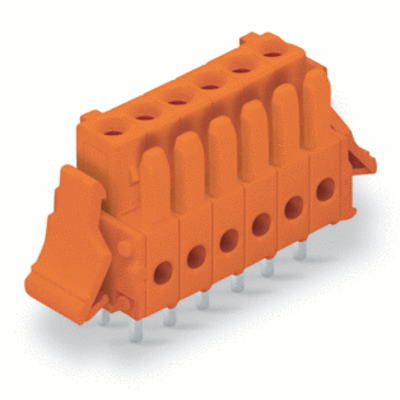 THT female header, straight, Pin spacing 3.81 mm, 100% protected against mismating, Locking lever, 0.9 x 0.9 mm solder pin