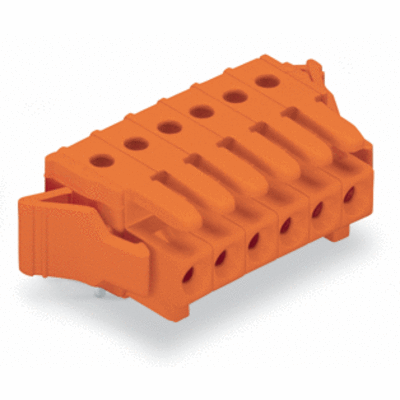 THT female header, angled, Pin spacing 3.81 mm, 100% protected against mismating, Locking lever, 0.9 x 0.9 mm solder pin