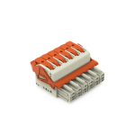 Connecteur femelle pour 1 conducteur, Levier, Push-in CAGE CLAMP®, 10 mm², Pas 7,62 mm, 3 pôles, 100% protégé contre l'inversion, Cliquet de verrouillage central