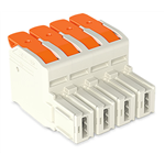 Connecteur femelle pour 1 conducteur, Levier, Push-in CAGE CLAMP®, 16 mm², Pas 10,16 mm, 100% protégé contre l'inversion, Cliquet de verrouillage central, Contacts argentés