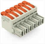 Connecteur femelle pour 1 conducteur, Levier, Push-in CAGE CLAMP®, 16 mm², Pas 10,16 mm, 100% protégé contre l'inversion, Cliquet de verrouillage central, Contacts argentés