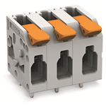 PCB terminal block with levers conductor entry parallel to PCB 2 solder pins/pole 7.5 mm (0.295 inch) pin spacing