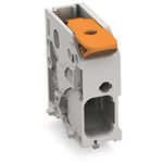 PCB terminal block with lever conductor entry parallel to PCB 2 solder pins/pole gray 7.5 mm (0.295 inch) pin spacing