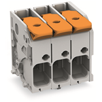 PCB terminal block with levers conductor entry parallel to PCB 1 staggered solder pin/pole 7.5 mm (0.295 inch) pin spacing