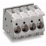 Regleta de bornas con teclas de accionamiento y slot para puentes Paso 10 mm / 0.394 in