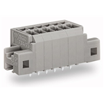 PCB TERMINAL STRIP 1 SOLDER PIN / POLE PIN SPACING 3.5 MM / 0.138 IN WITH FIXING FLANGE