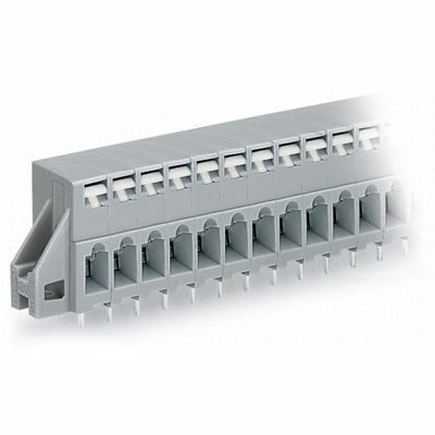 PCB terminal block, push-button, 2.5 mm², Pin spacing 5 mm, CAGE CLAMP®, clamping collar