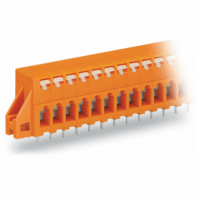PCB terminal block, push-button, 2.5 mm², Pin spacing 5.08 mm, CAGE CLAMP®, clamping collar