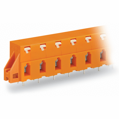 PCB terminal block, push-button, 2.5 mm², Pin spacing 10.16 mm, CAGE CLAMP®, clamping collar