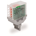 Relay module, Nominal input voltage: 24 VDC, 4 make contacts, Limiting continuous current: 5 A, Railway, Green status indicator, Module width: 25 mm