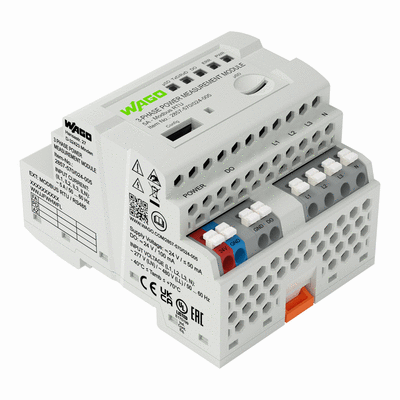 3-Phase Power Measurement Module, 3x277/480 V/5 A, Modbus RTU, Digital output, Configuration via software, Supply voltage: 24 VDC
