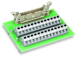 Module avec interface, Connecteurs selon la norme DIN 41651, 64 pôles, Bornes pour circuits imprimés, 2 rangées, avec pied de montage