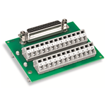 Interface module, with solder pin, Female connector, 50-pole, Mating connector with solder connection, Vertical mounting, PCB terminal blocks, double-row, with mounting feet