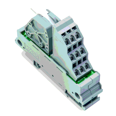 Potential distribution module, 1 potential, with 1 input clamping point, Conductor cross-section up to 16 mm², with lever, with 9 output clamping points, Conductor cross-section up to 2.5 mm²