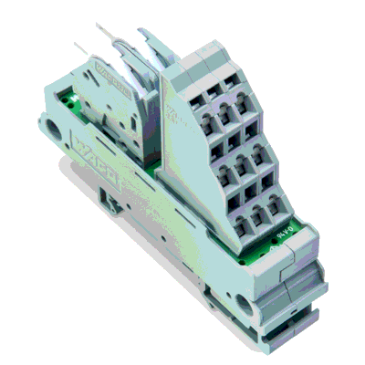 Potential distribution module, 1 potential, with 2 input clamping points each, Conductor cross-section up to 6 mm², with lever, with 9 output clamping points, Conductor cross-section up to 2.5 mm²