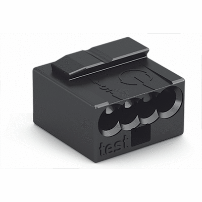 MICRO PUSH-WIRE CONNECTOR FOR JUNCTION BOXES 4-CONDUCTOR TERMINAL BLOCK PUSH-WIRE® CONNECTION