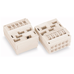 Soporte de cables con conexión a red a tetón de fijación 3 polos con conexión directa a tierra con impresión standard