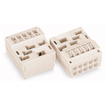 Soporte de cables con conexión a red a tetón de fijación 3 polos con impresión standard