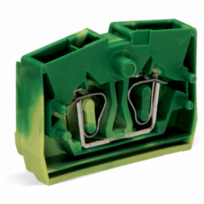 2-conductor center terminal block, without push-buttons, 1-pole, 2.5 mm², CAGE CLAMP®