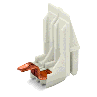 Connecting adapter for coil wire 0.2 to 1.9 mm Ø 2-pole assembled on the right