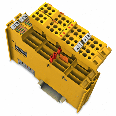 Profisafe 4/4-channel digital input and output module DC 24 V for DIN 35 rail