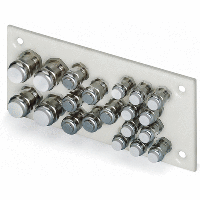 Flange plate, F300-1 flange plate, WxH (295x95 mm), 4 x M20, 6 x M16, 22 x M12 drilled holes