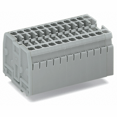 TERMINAL STRIP (COMPACT BLOCK TERMINAL STRIP) LATERAL MARKING WITH SNAP-IN MOUNTING FEET