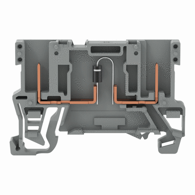 2-pin component carrier block, with diode 1N4007, anode, left side, for DIN-rail 35 x 15 and 35 x 7.5, 4 mm²