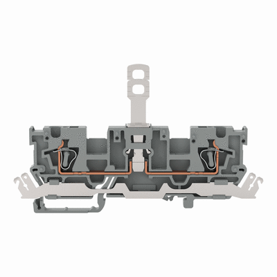 Morsetto di base sezionatore per 1 conduttore/1 pin, con contatto schermato, con 2 posizioni per ponticelli, per guida DIN 35 x 15 e 35 x 7.5, 4 mm², CAGE CLAMP®