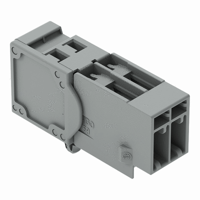1-conductor male connector, CAGE CLAMP®, 4 mm², Pin spacing 5 mm, DIN-35 rail/panel mounting, Snap-in mounting feet