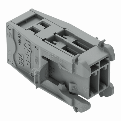 1-conductor male connector, CAGE CLAMP®, 4 mm², Pin spacing 5 mm, Snap-in flange