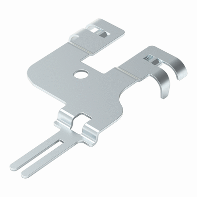 Piastra connessione schermo, 5 poli, per prese, per 2 cavi