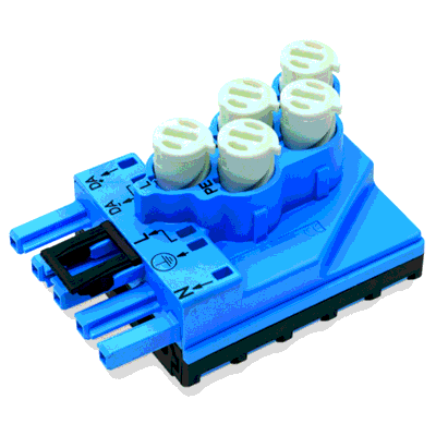 Tap-off module, for flat cable, 5 x 2.5 mm², 5-pole, Cod. I, with cable connection on the output side