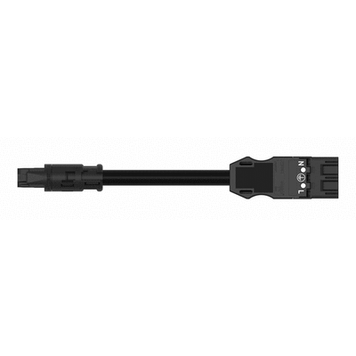 konfekcjonowany przewód przejściowy, Eca, gniazdo/wtyk MIDI, 3-bieg., kodowanie A, H05VV-F 3G 2.5 mm², 3 m