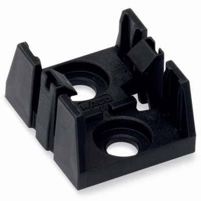 Plaque de montage, 3 pôles, pour distributeur, Matière plastique