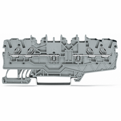 Double potential terminal block, 1 mm², both potentials can be commoned, side and center marking, for DIN-rail 35 x 15 and 35 x 7.5, Push-in CAGE CLAMP®