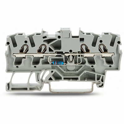 Component terminal block, 4-conductor, with 2K0 resistor, BF 0207, for DIN-rail 35 x 15 and 35 x 7.5, 2.5 mm², Push-in CAGE CLAMP®