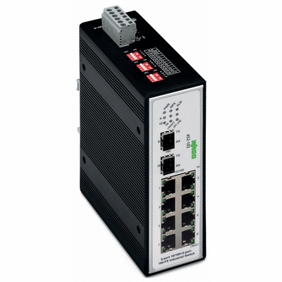Industrial-Switch, 8-port 100Base-TX, 2 Slots 100Base-FX