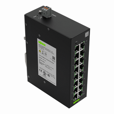 Industrial-Switch, 16 Ports 1000Base-T, Extended temperature range